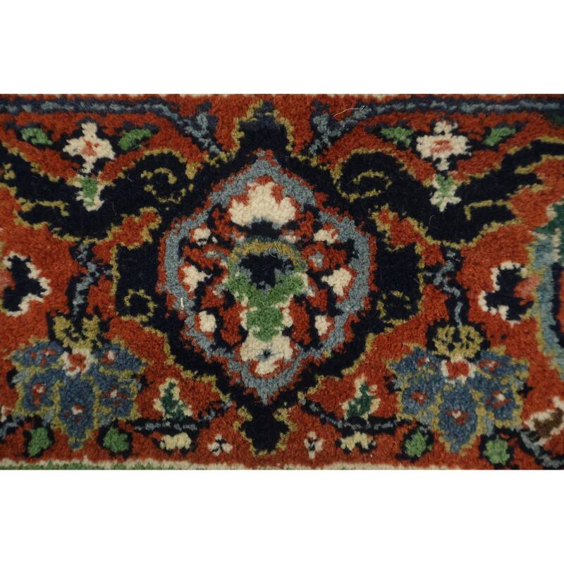 Hand Knotted Oriental 100% Wool Carpet Traditional Geometric Beige & Ivories Tabriz Area Rug - 9' 9'' X 6' 3''