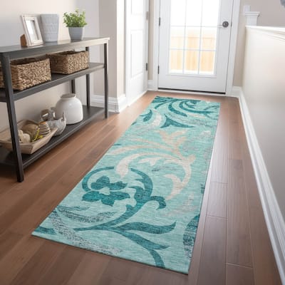 Premium Washable Super Soft Contempory Scroll Mayfield Rug