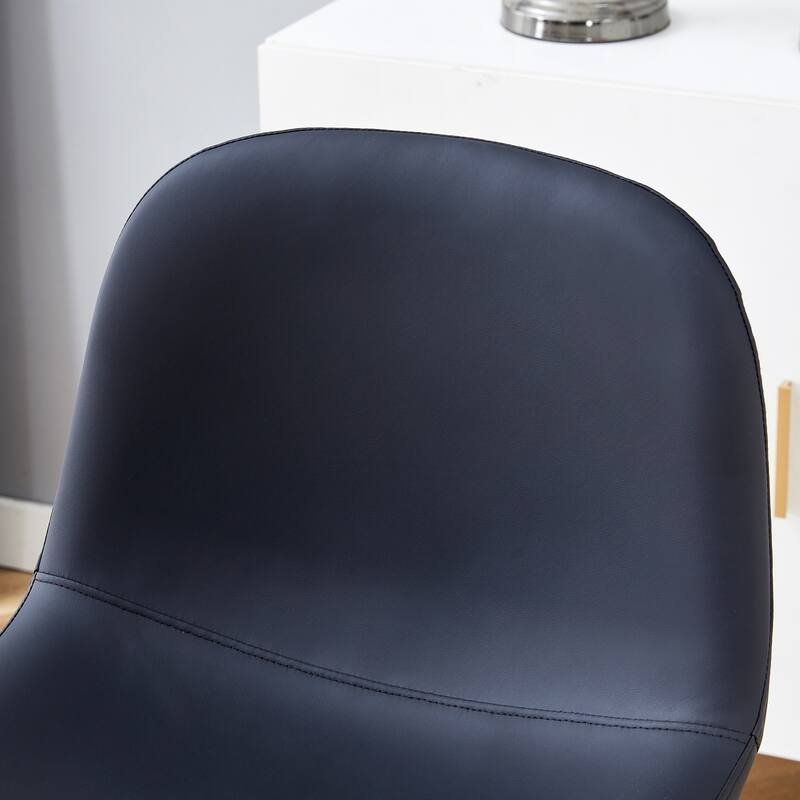 Modern PU Bar Chair Set Two Pieces with Rounded Backrest, Waterproof Cat Paw Leather, Metal Legs for Bars, Living Room