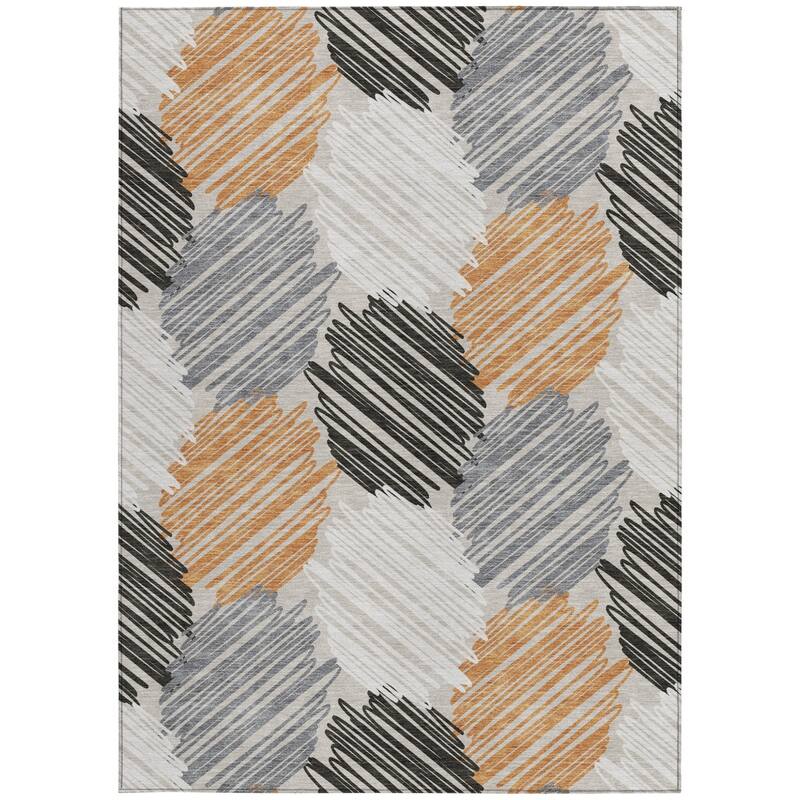HomeRoots Geometric Transitional Rectangle Outdoor Rug