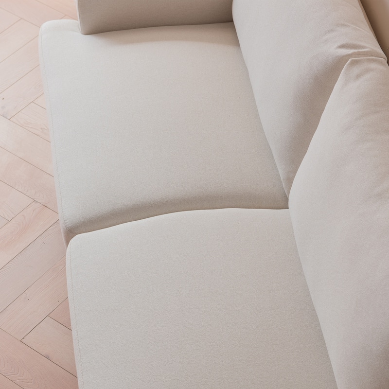 Fabric Upholstered Loveseat Modern Sofa Couch for Living Room Bedroom Apartment