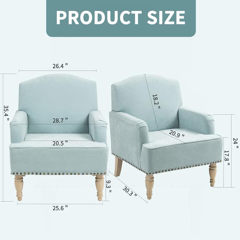 Comfortable Upholstered Armchair with Sturdy Wooden Frame