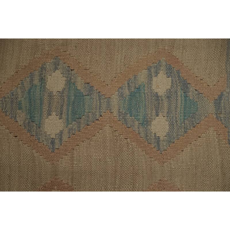 Hand Woven Oriental 100% Wool Carpet Southwestern Tribal Brown Kilim Area Rug - 5' 8'' X 3' 10''