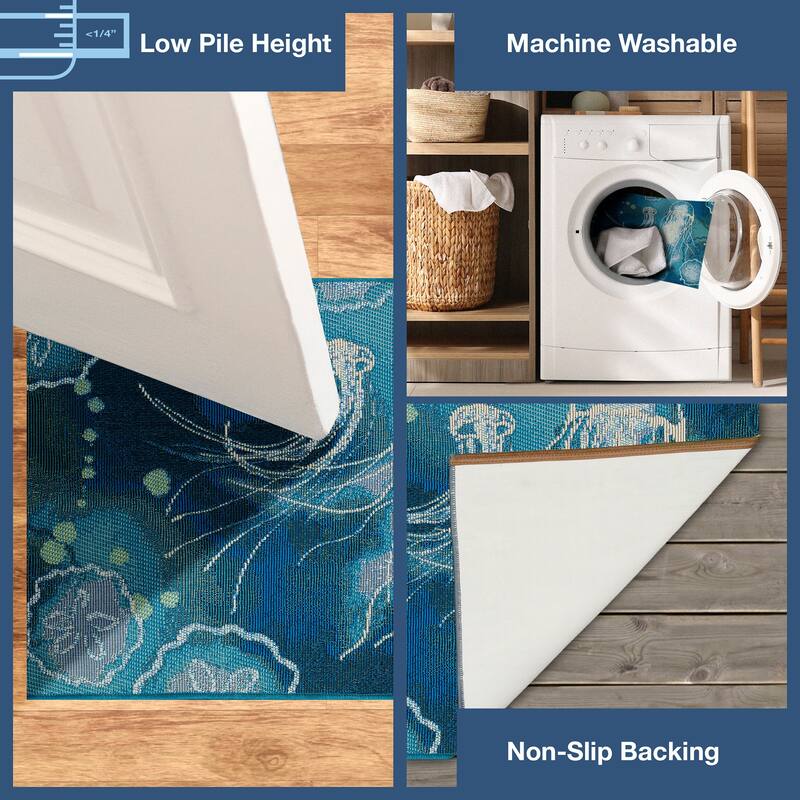Liora Manne Esencia Jelly Fish Indoor/Outdoor Mat