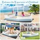 preview thumbnail 2 of 8, Costway Fir Wood Sandbox with Sloping Canopy Liner Multiple Seats - See Details