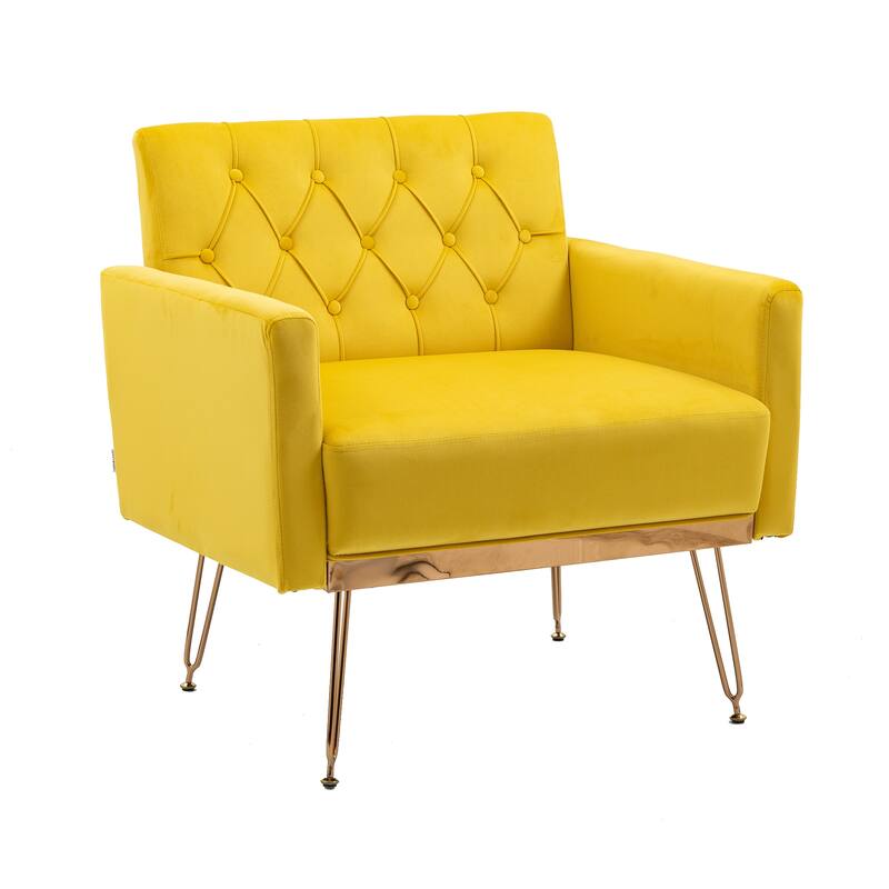 Modern Velvet Single Reading Chairs with Arm Set of 2