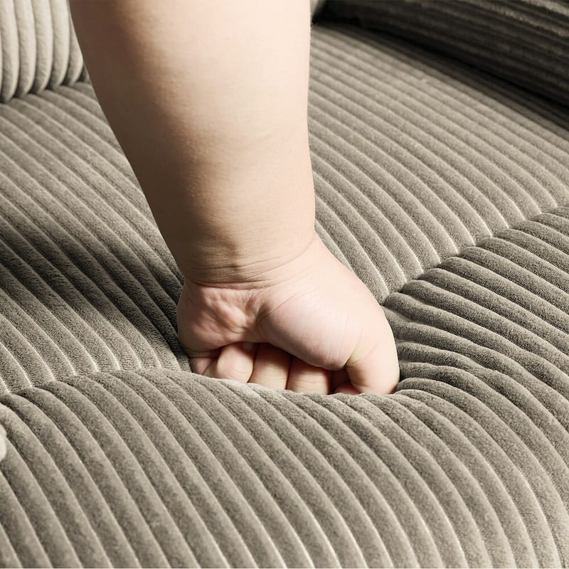 Modern 36'' W Cotton/ Corduroy Push Back Manual Recliner Chair