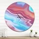 preview thumbnail 8 of 7, Designart 'Abstract Marbled Background' Oversized Modern Wall CLock