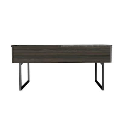 39" Espresso Wood Lift-Top Coffee Table with Drawer and Cabinet for Living Room Storage - 18"H x 39.3"L x 25.2"W