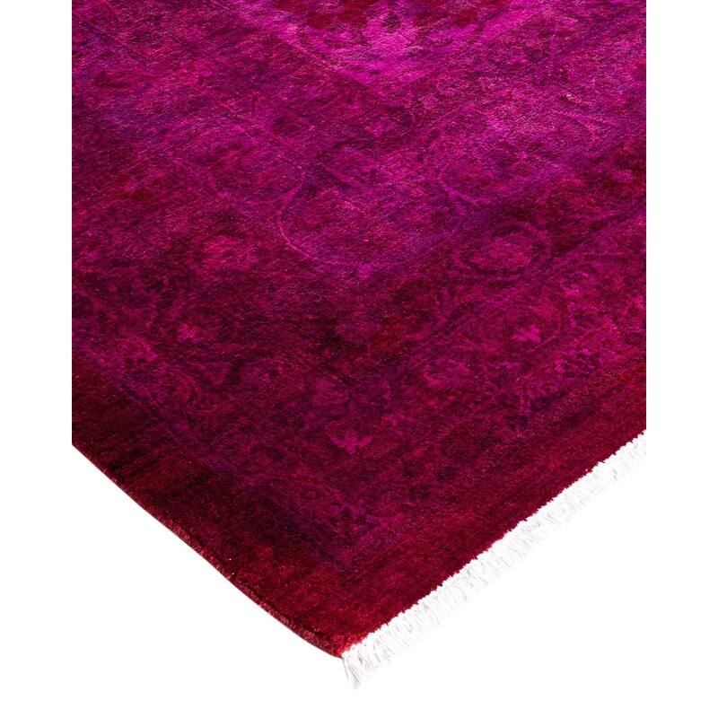 Overdyed, One-of-a-Kind Hand-Knotted Area Rug - Pink - 12' 2" x 17' 2"