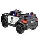 preview thumbnail 13 of 26, 12V Battery-Powered Police Car for Kids, Remote Control, Megaphone, Siren, Flashing Lights, Black SUV