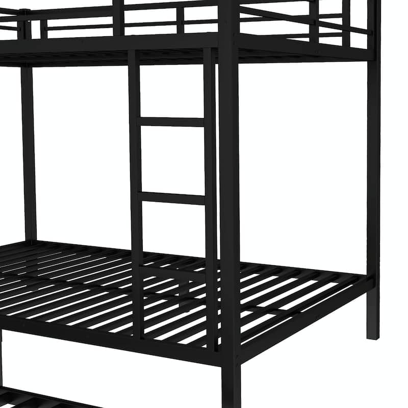 Metal Bunk Bed with Twin Size Trundle