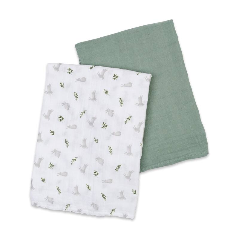 lulujo 2 PK Muslin Swaddling Blankets