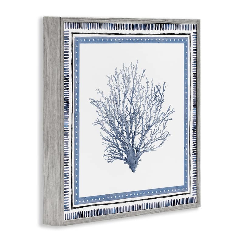 Stupell Nautical Branch of Coral Framed Giclee Art Design By Lanie Loreth