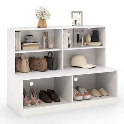 Costway Entryway Shoe Cabinet 2-in-1 Storage Cabinet & Shoe Bench - See Details