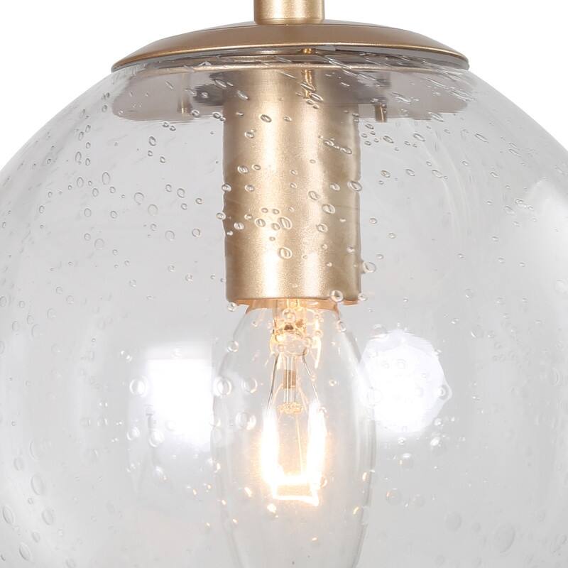 Farmhouse Mini 1-Light Glass Globe Pendant Lights Dimmable Orb Kitchen Sink Fixture - D5.5"xH6.5"