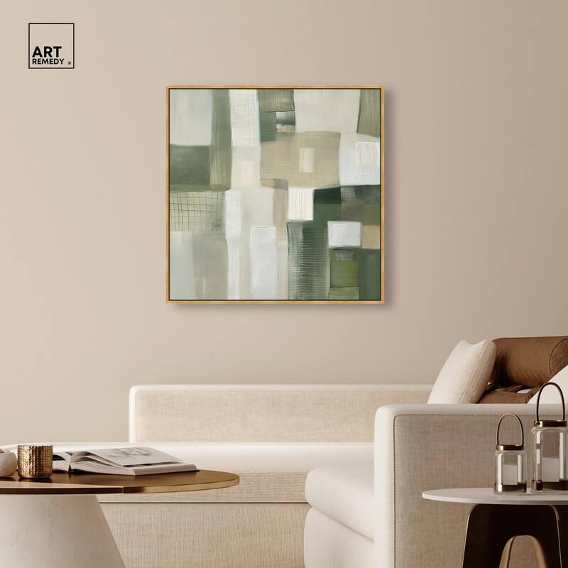 Pale Jade Green II Canvas by Art Remedy