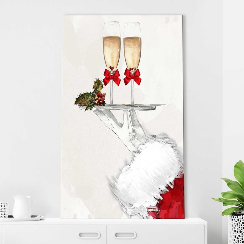 "Cheers Santa" by Jodi Print on Canvas