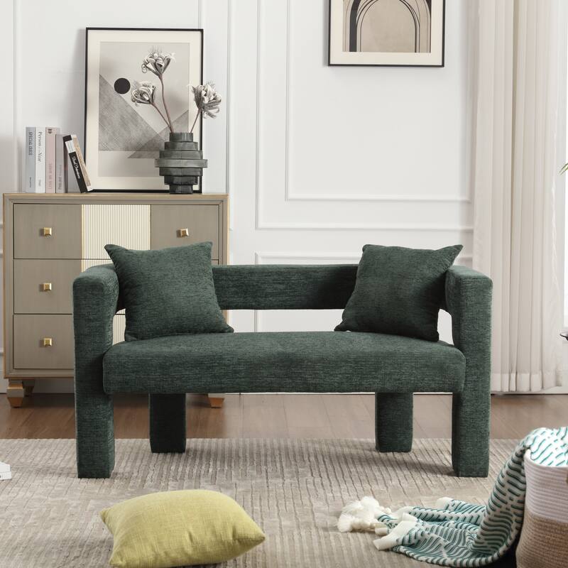 Modern Chenille Loveseat Sofa