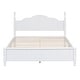 preview thumbnail 3 of 7, Queen Size Wood Platform Bed Frame with Retro Design and Wooden Slat Support