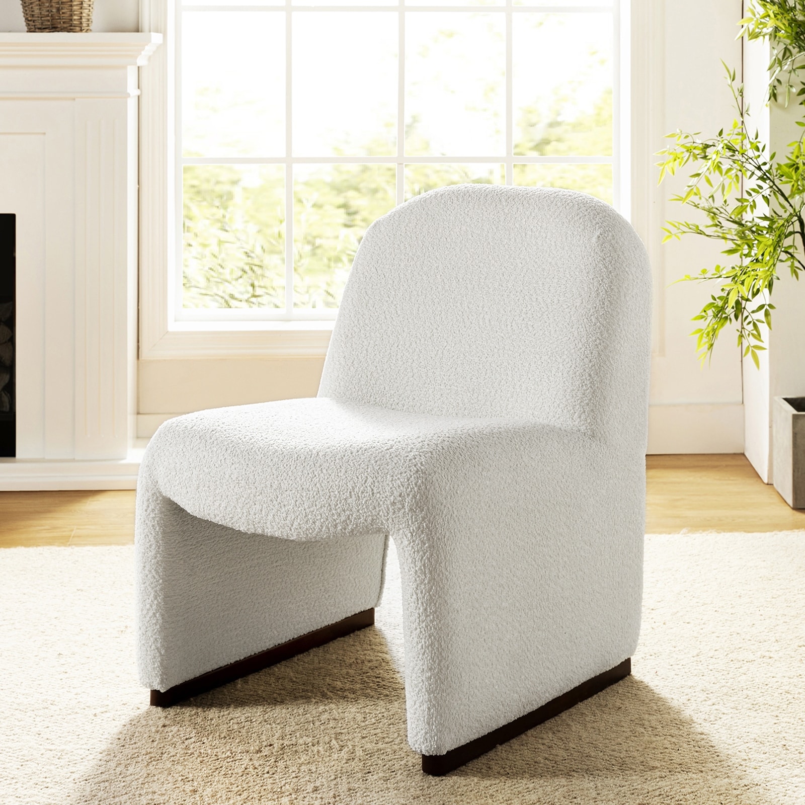 Roberto Mid century Accent Chair with Hardwood Legs by HULALA HOME