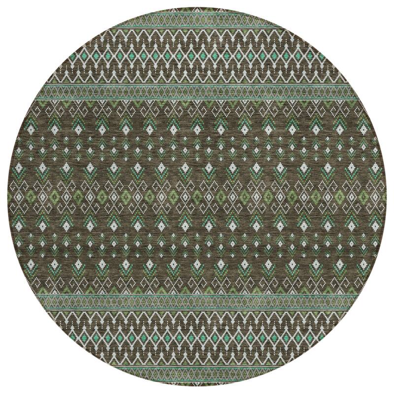 HomeRoots Tribal Transitional Rectangle Outdoor Rug