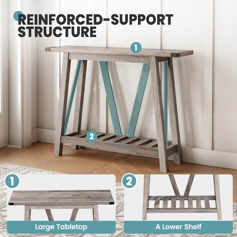 Console Table with Storage Shelf Entry Table for Living Room Hallway - 41.34 in L * 11.42 in W * 31.5 in H