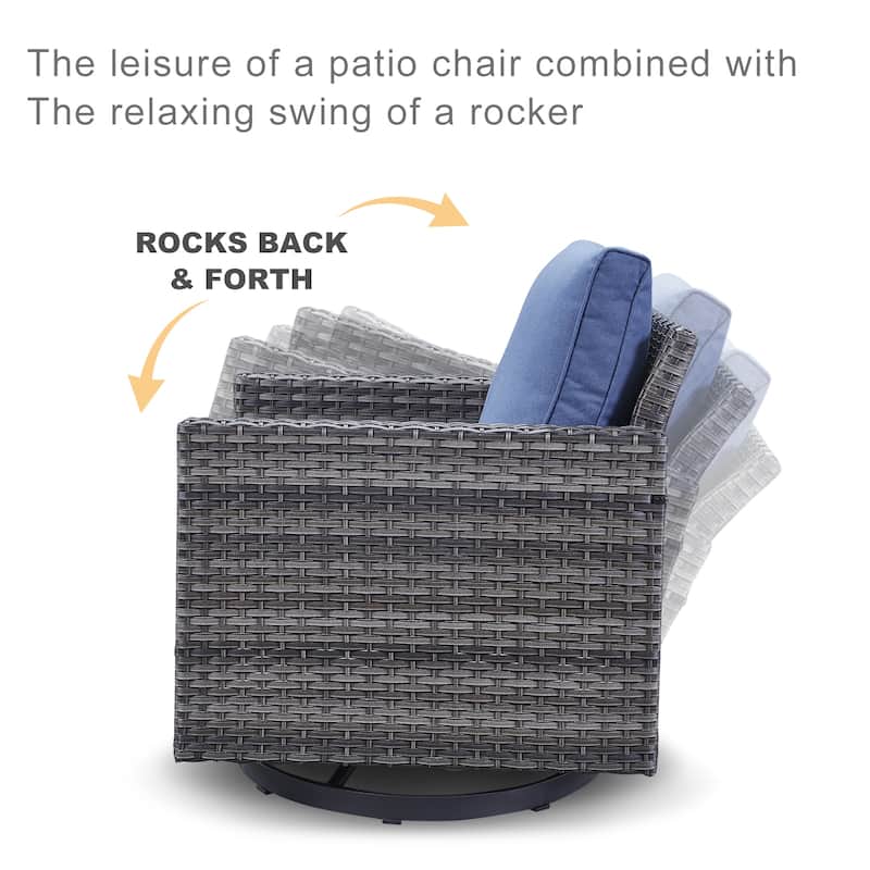 Outdoor Swivel Chairs Patio Glider Chairs Set of 2