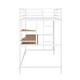 preview thumbnail 12 of 24, Twin Size Metal Loft Bed with Desk, Ladder and Shelve for Kids, Teens, Girls, Boys