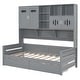 preview thumbnail 5 of 16, Modern Twin Size Wooden Daybed with 2 Drawers, and All-in-One Cabinet and Shelf,Grey