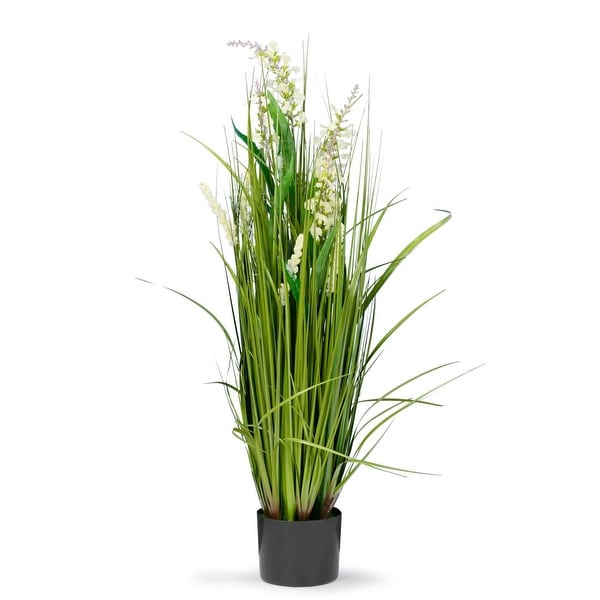 3 Feet High Artificial Reed with White Snapdragon Similar Flowers