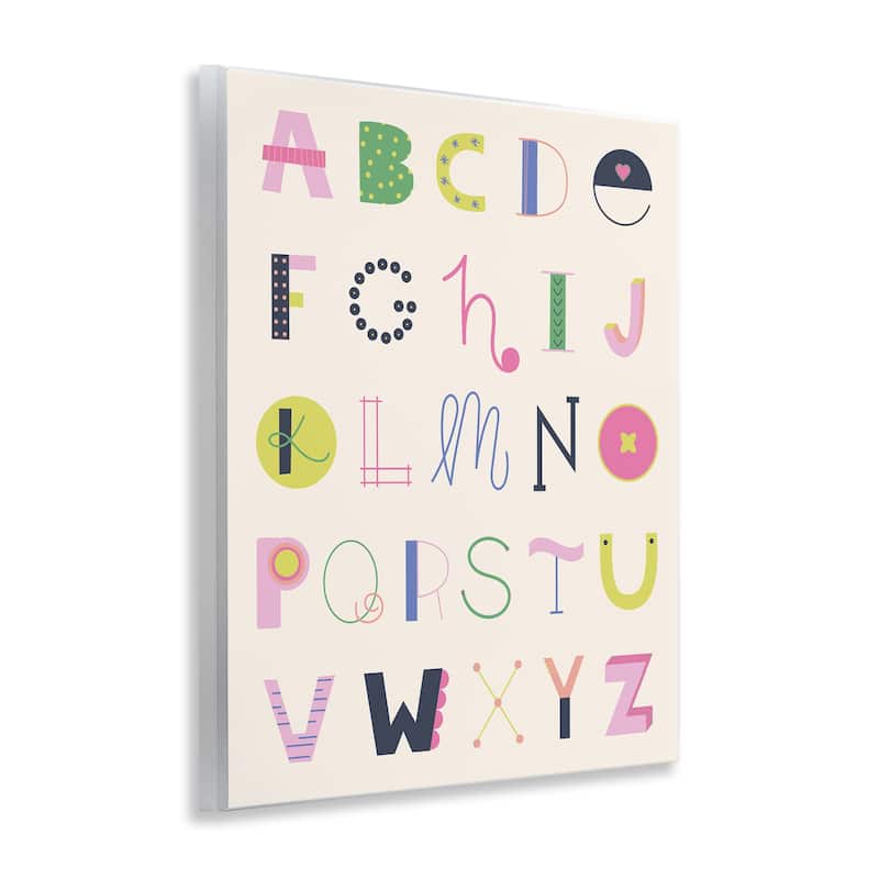 Stupell Eclectic Alphabet Letters Wall Plaque Art Design By Sazerelli Designs