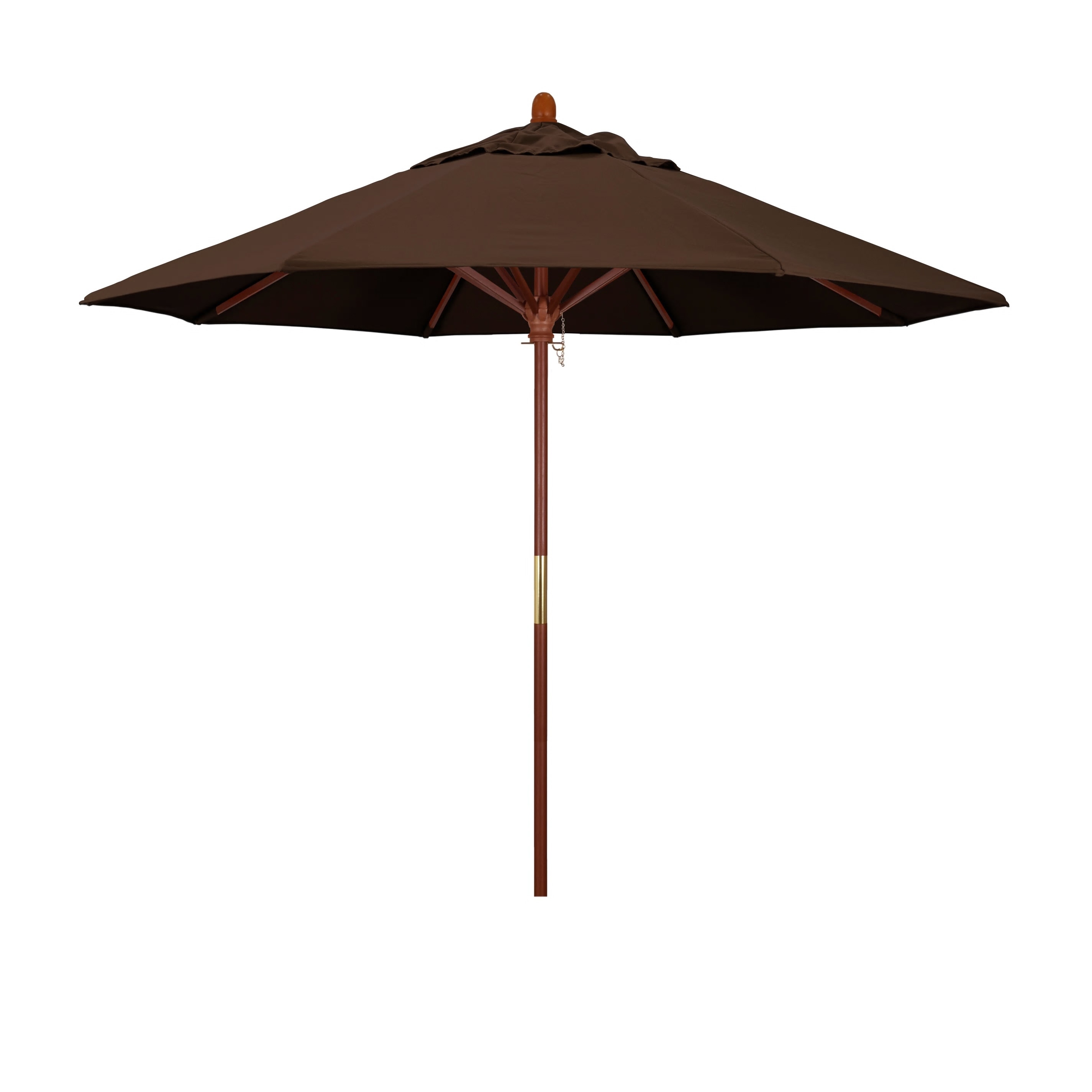 9 black patio umbrella wood pole TheLAShop 9ft 8-Rib Market for Hotels, Resorts & Restaurants Enjoy tons of fresh air this summer without having to sit in the hot sun with this traditional style wooden market umbrella California Umbrella 9' Rd Patio