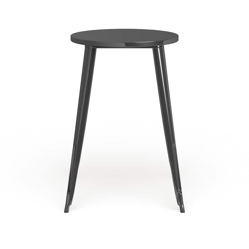 30'' Round Metal Indoor-Outdoor Bar Height Table