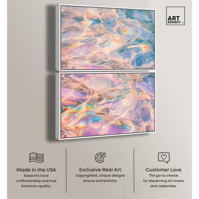 Metallic Drift II Canvas Set of 2 by Art Remedy