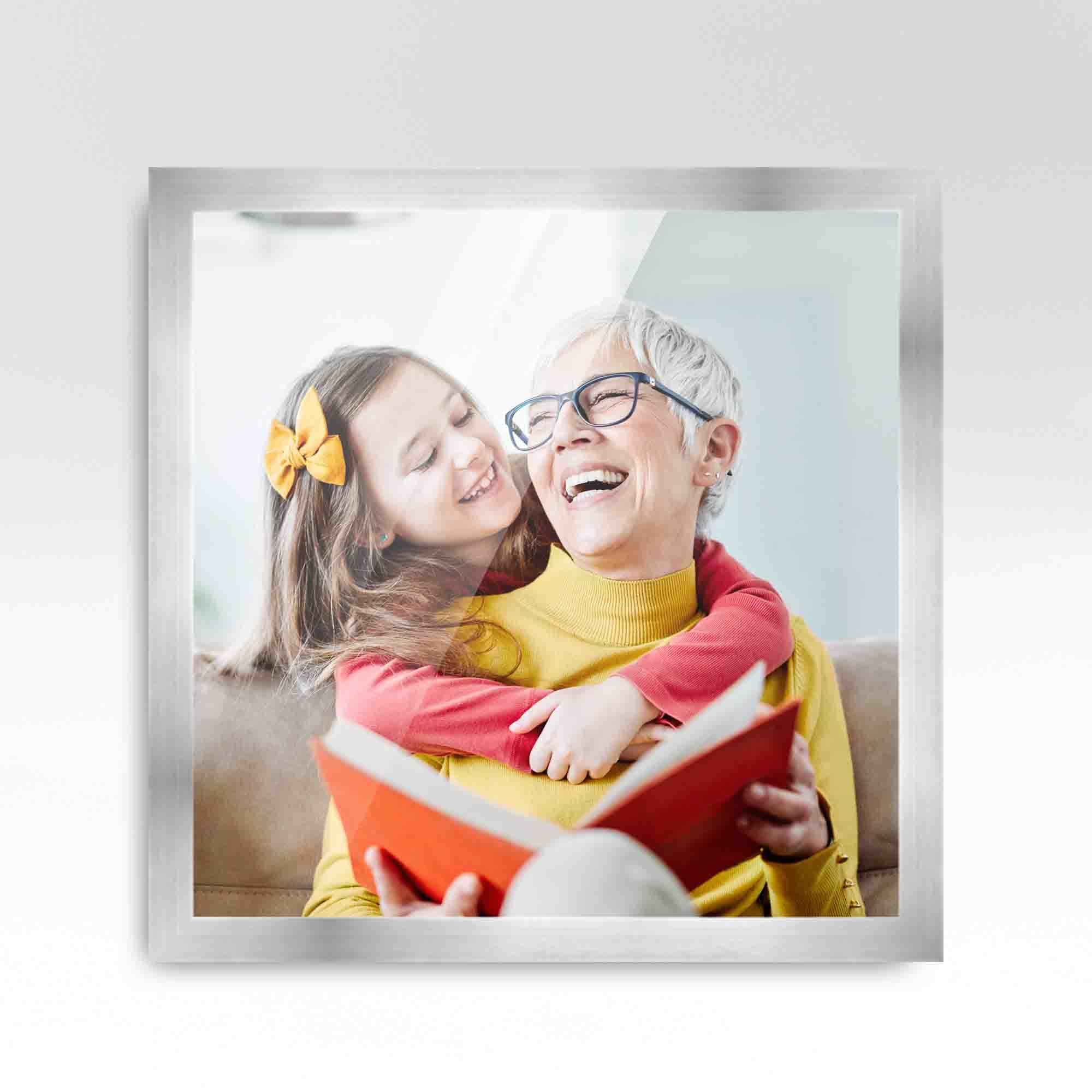 5x5 silver photo frame top