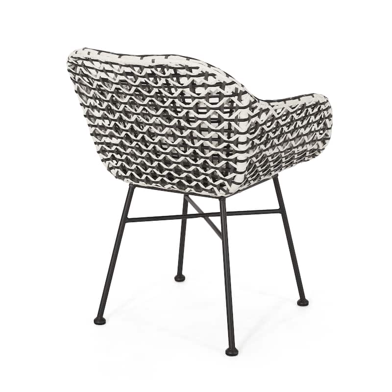 Beulah Outdoor Faux Wicker Chairs (Set of 2) by Christopher Knight Home
