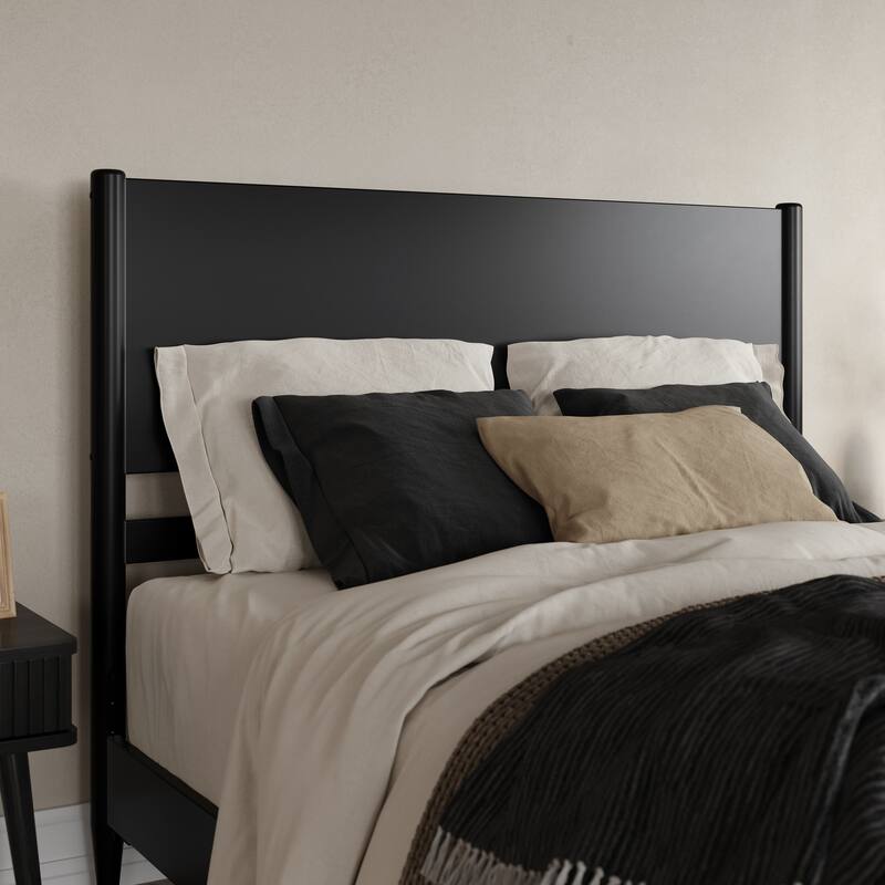 AFI Pasadena Panel Headboard - Black - Queen