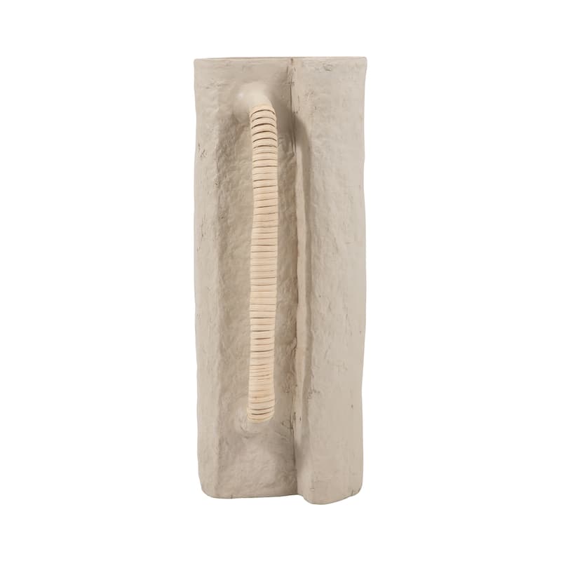 Sagebrook Home Ivory Omix Crafted Vase W Handle