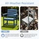 preview thumbnail 33 of 94, 6-Piece HDPE Outdoor Dining Table Sets with Umbrella Hole - 1-Table 4-Chairs-1-Bench