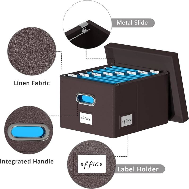 Collapsible Portable Filing Boxes for Faux Leather Bed Bath & Beyond