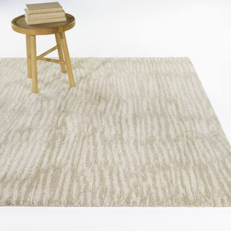 Beaudry Organic Modern Area Rug - Cream/Beige - 5'3" x 7'