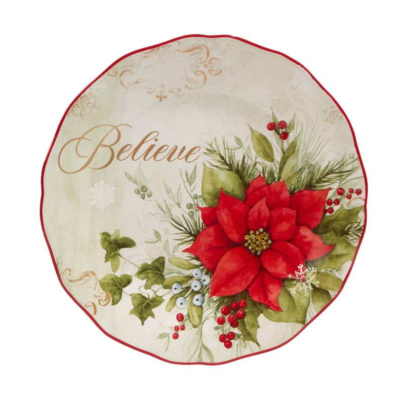 Certified International Winter's Medley 8.5" Salad/Dessert Plates, Set of 4