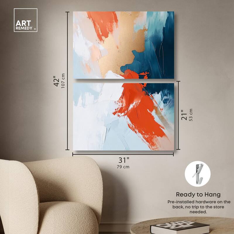 Bold and Bright III Canvas Set of 2 by Art Remedy, Gallery Wrapped