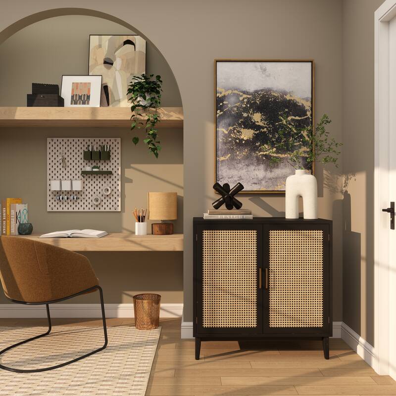 Canvas Leaf Living Room Framed Wall Art with Silver Frame