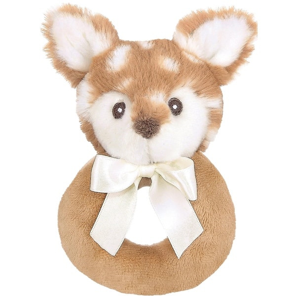 slide 2 of 6, Bearington Baby Lil' Willow 5.5" Fawn Plush Rattle