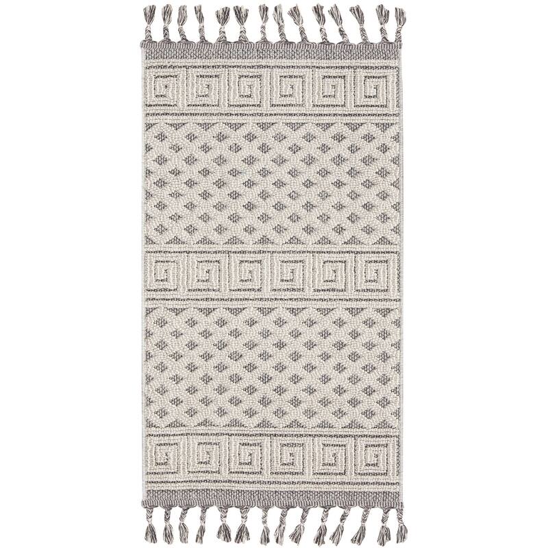 Nourison Elwood Contemporary Greek Key Lattice Geometric Area Rug