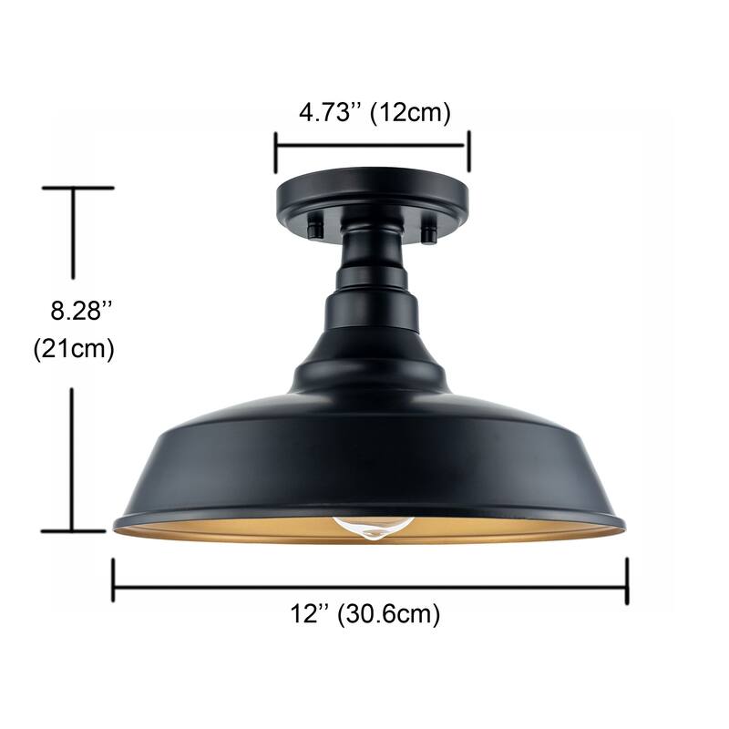 Chloe Transitional 1-light Dark Bronze Flush Mount(2 pack) - φ12"x8.28"