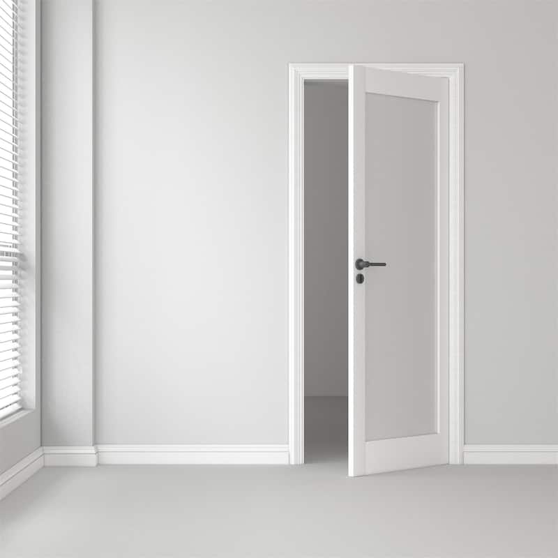 24 X 80 X 5 inch Frosted Glass Slab Door Interior Doors Solid Wood French Door