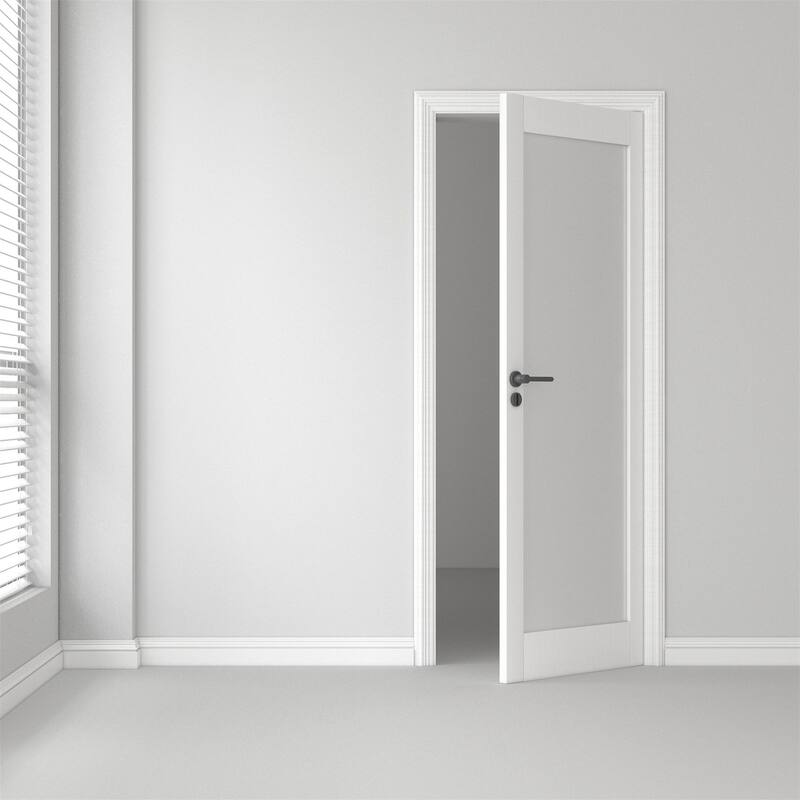 32 X 80 X 5 inch 1-Panel Interior Doors Solid Wood French Door - White